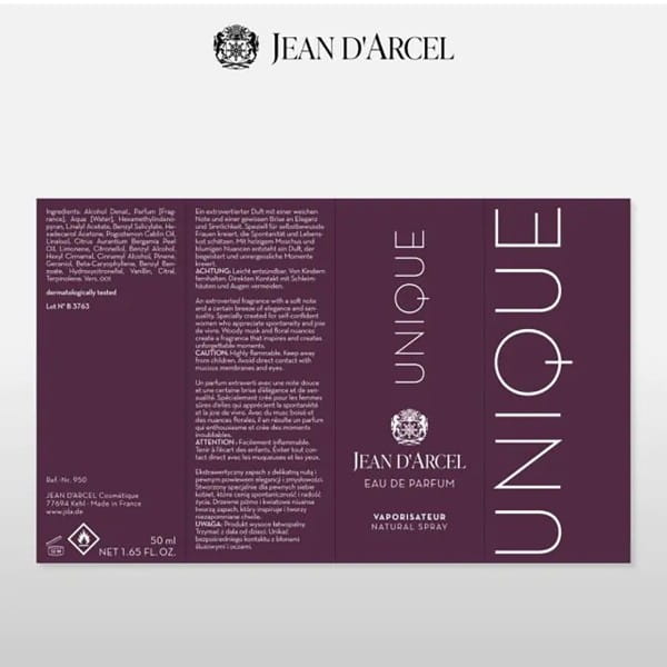 parfum unique von Jean d`Arcel