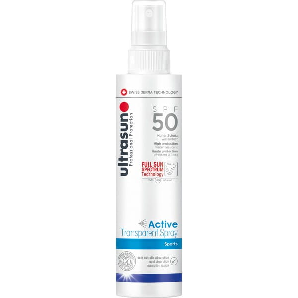 Active Transparent Spray SPF 50 von Ultrasun