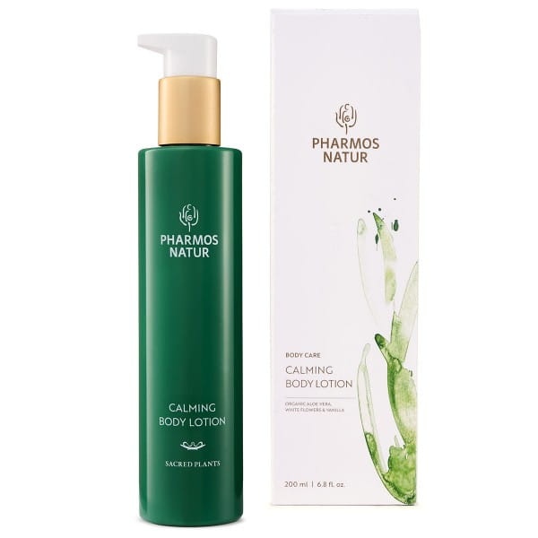 Calming Body Lotion Bio Aloe mit weißen Blüten & Vanille von Pharmos Natur