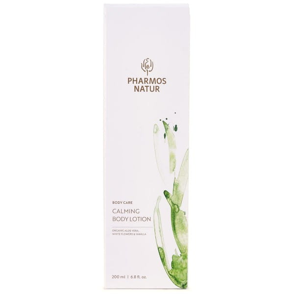Calming Body Lotion Bio Aloe mit weißen Blüten & Vanille von Pharmos Natur