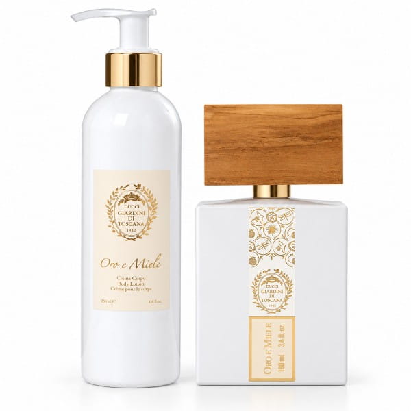 Giardini di Toscana Oro e Miele Set - Eau de Parfum 100 ml + Body Lotion 250 ml