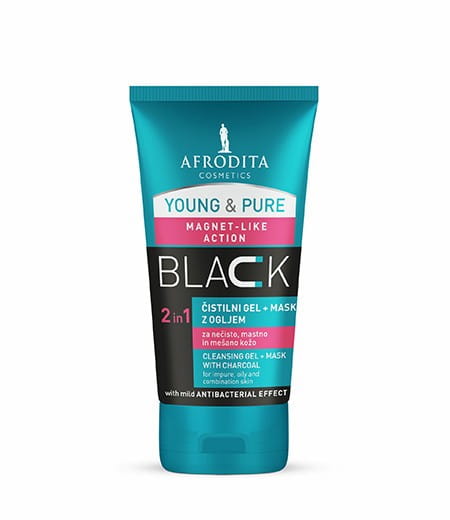 BLACK CLEANSER Reinigungsgel + Maske mit Holzkohle