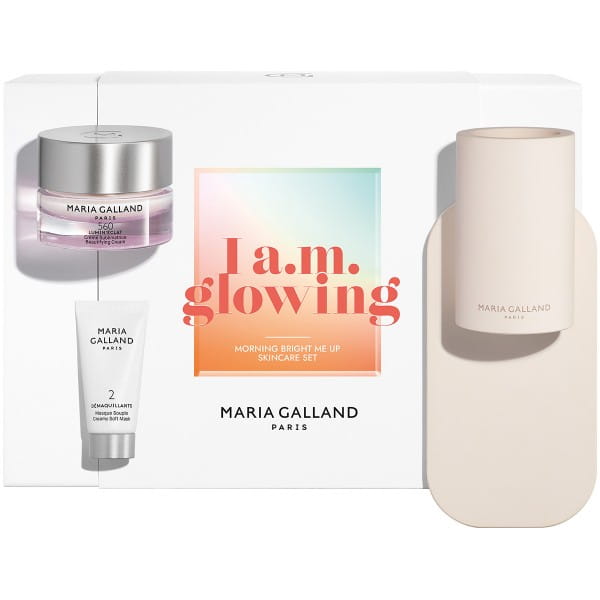 I a.m. Glowing Morning Skincare Set: 2 + 560 + stylisches Tablett & Becher von Maria Galland